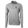 thumbnail image 2 of Men's Cutter & Buck Gray Salt Lake Bees Virtue Eco Pique Recycled Quarter-Zip Pullover Top, 2 of 3