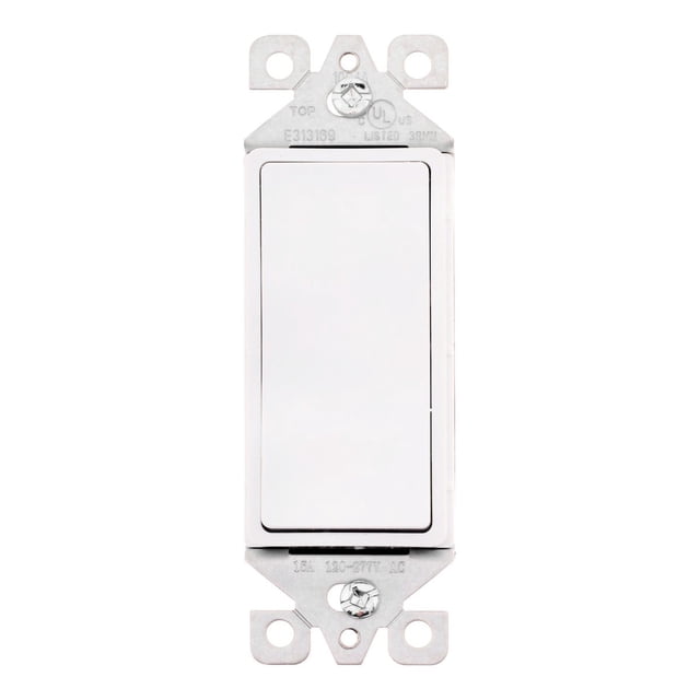 Interruptor Unipolar Decora 15A 125V Blanco