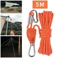 thumbnail image 3 of S SERENABLE Pulley Ratchet Rope Hanger Camping Reflective Wind Rope Orange Green, 3 of 9