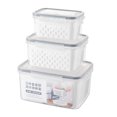 thumbnail image 7 of Food Storage Containers, Refrigerator Organizer Bins, Airtight Plastic Containers for Pantry & Kitchen Organization,BPA-Free for Cereals Meat Salad Berry Lettuce Storage, 7 of 7