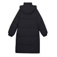 thumbnail image 4 of Fartey Womens Long Quilted Coat Winter Full Zip Thickened Warm Coats Loose Casual Hooded Padded Jacket Solid Color Long Sleeve Parka Jackets with Pockets, 4 of 9