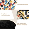 thumbnail image 5 of FORMRS Makeup Bag Travel Cosmetic Organizer for Women Fold Flat Zipper Pouch with Handle, Blue Geometric, 5 of 8