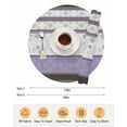 thumbnail image 6 of 13 Inch Round Placemats Set of 4, Purple Geometric Non Slip Heat Insulation PP Table Mats, Stripes Boho Spring Flowers Country Rural Washable Place Mats for Kitchen Dining Party Table Decor, 6 of 7