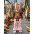 thumbnail image 3 of Cjfdfy Newborn Baby Girls Thanksgiving Outfits Turkey Or Homemade Rolls Embroidery Ribbed Romper And Flare Pants Headband Cute My First Thanksgiving Fall Holiday Clothes, 3 of 9