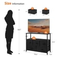 thumbnail image 2 of CONCETTA Dresser for Bedroom, TV Stand with Drawers, Fabric Dresser with 5 Drawers and Open Storage Shelf for Living Room, Black, 2 of 7