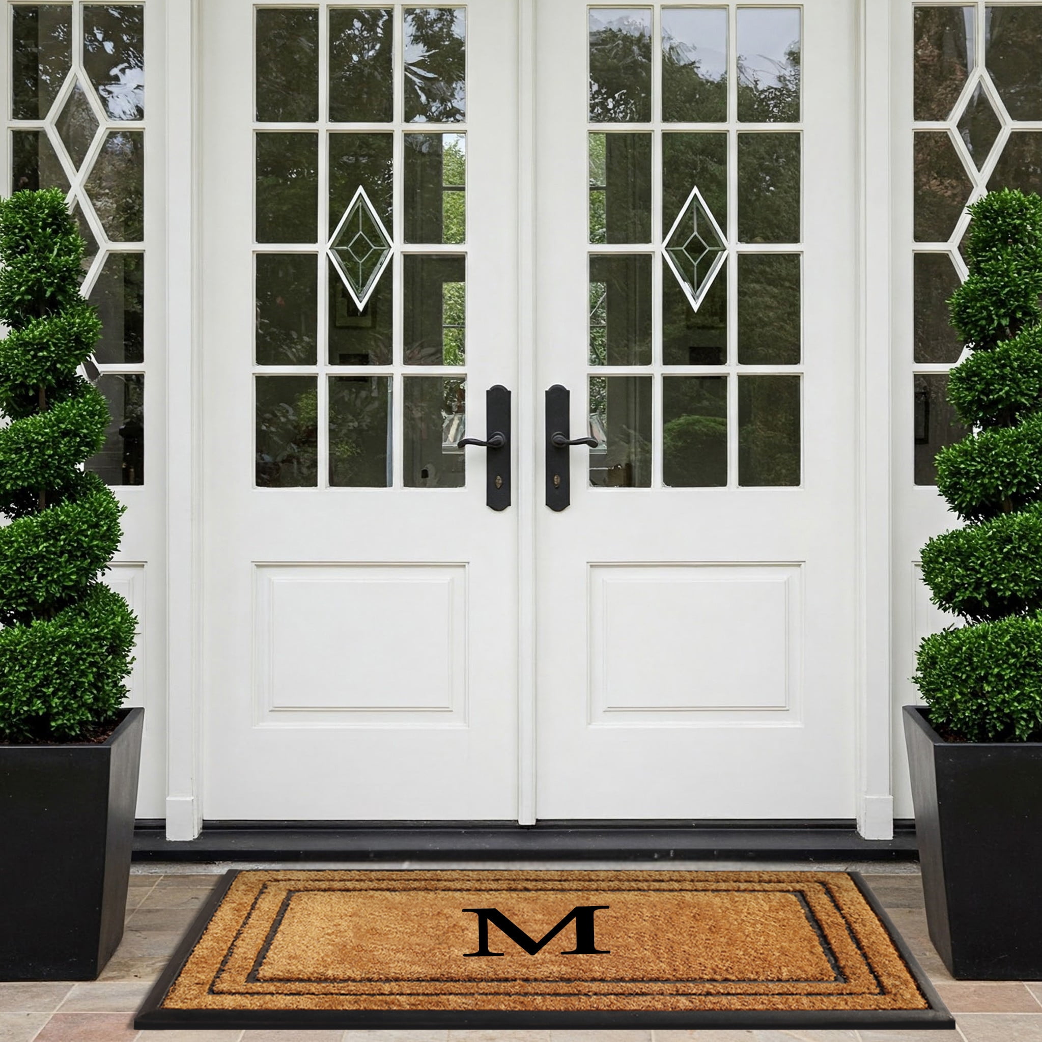A1 Home Collections Natural Coir & Rubber Door Mat, Long-Lasting Entrance Doormats for Front Door, Thick & Non-Slip Durable Outdoor Entry Mat 30" x 60"