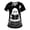 Black #009, variant on Halloween Scrub Tops Women Plus Size Funny V Neck Horror Bat Printed Scrubs Spooky Short Sleeve Scrub Shirts Nursing Workwear Medical Nurse Uniform with Pockets, XL