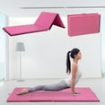 thumbnail image 6 of YRLLENSDAN Gymnastics Mats, Cartwheel Mat Wrestling Mat Yoga Mat Thick 2 Inch Folding Exercise Mat Tumbling Mats for Gymnastics for Home, Pink, 6 of 7