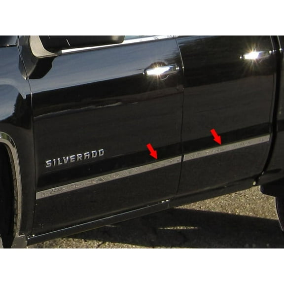 Stainless Steel Molding Insert 4Pc Fits 2014-2018 Chevy Silverado MI54185 QAA