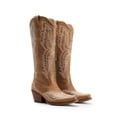 thumbnail image 3 of DREAM PAIRS Women's Cowboy Knee High Western Boots – Retro Embroidery Square Toe Cowgirl Boots with Side Zipper – Comfortable Tall Fashion Boots for Ladies, 3 of 8