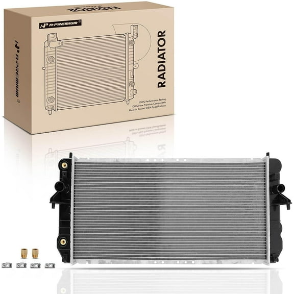 A-Premium Engine Coolant Radiator with Transmission Oil Cooler Compatible with Cadillac DeVille 2001-2005 V8 4.6L & Oldsmobile Aurora 2001-2003 V8 4.0L, Automatic Trans. Replace# 52381076, 52480470