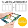 thumbnail image 4 of Yayeee Rocker Switch Wall Plate 2-Gang 4.7"x4.6" Home Decorative Outlet Cover, Colorful Plants, 4 of 6