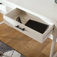 thumbnail image 4 of SAFAVIEH Filbert Solid Retro 2-Drawer Writing Desk, Distressed White, 4 of 14
