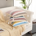 thumbnail image 2 of Plain Linen Cotton Pillow Cover With Tassels Yellow Beige Home Decor Cushion, 2 of 20