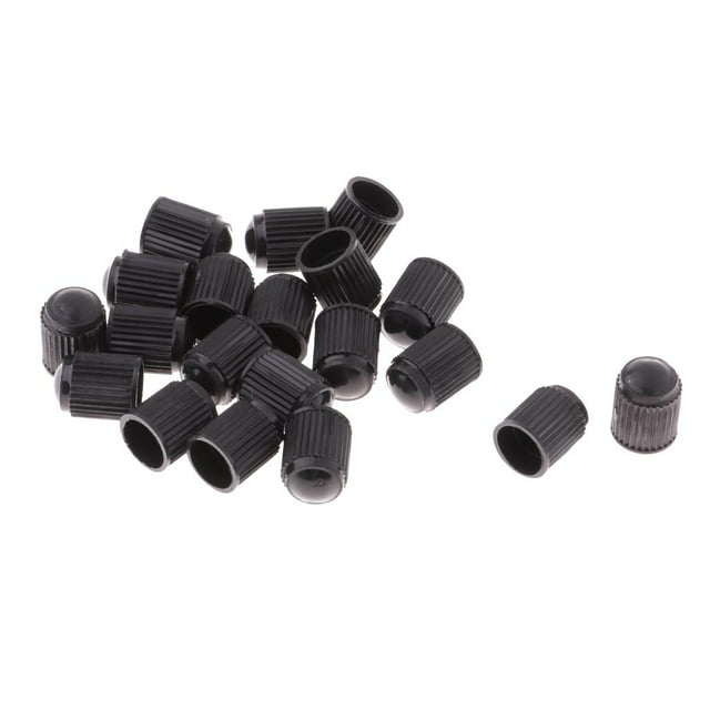 20 Tapas de Válvula de Neumático 20 Piezas, Cubiertas de Vástago Universales Negras para Coches