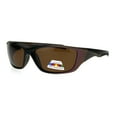 thumbnail image 2 of Mens TAC Polarized Lens Classic Warp Sport Performance Plastic Sunglasses Black Brown, 2 of 4