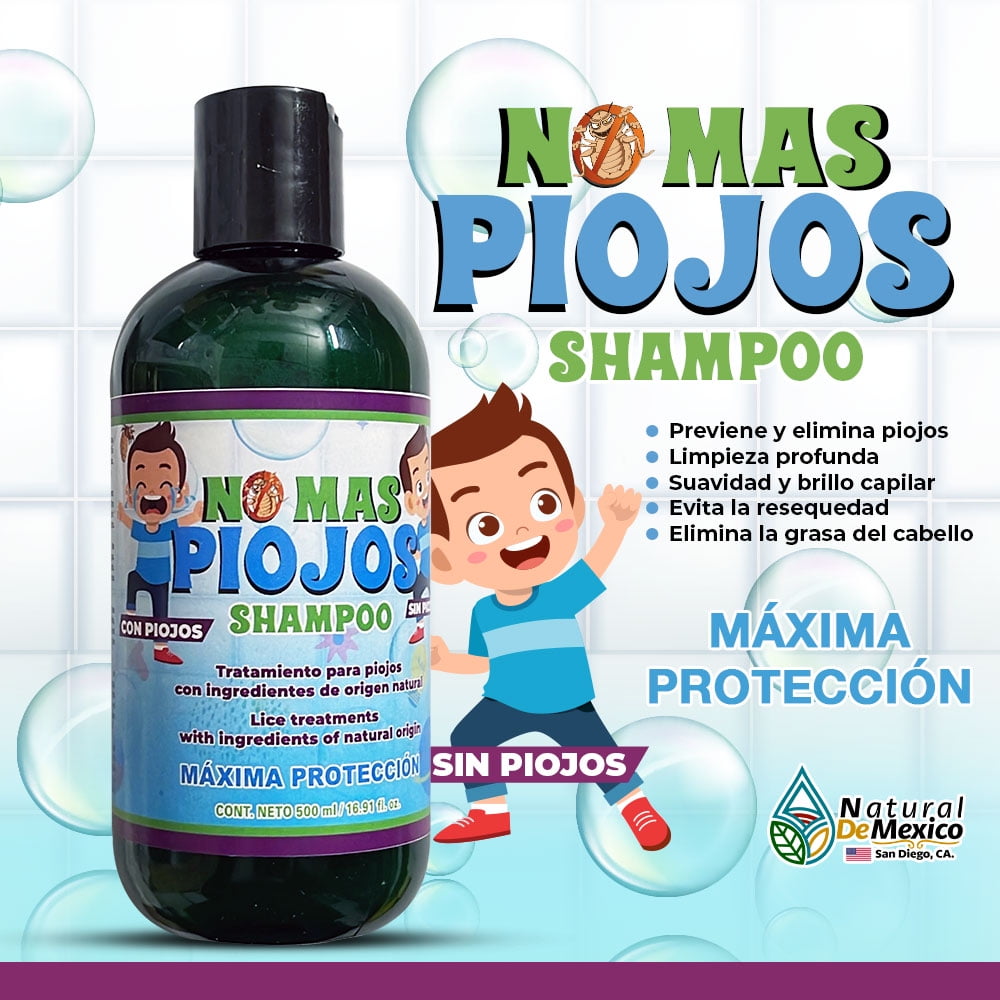 Shampoo Para Piojos 236 ml. Lice Natural Treatment Para Niños Natural de Mexico - Walmart.com