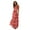 Coral, variant on Women's Printed Halter Neck Maxi Dress 100% Polyester Lightweight Fabric Flowy Silhouette for Summer Event Occasion