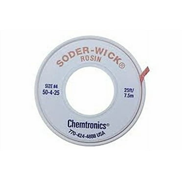 50-4-25 Soder-Wick Rosin De-Soldering Braid, .110", 25'