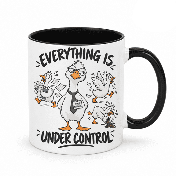 EVERYTHING IS CHAOS MANAGER UNDER CONTROL Mug Coffee Cup Ceramic Mug 11oz Drinkware for Coworkers, Bosses and Friends at the Office