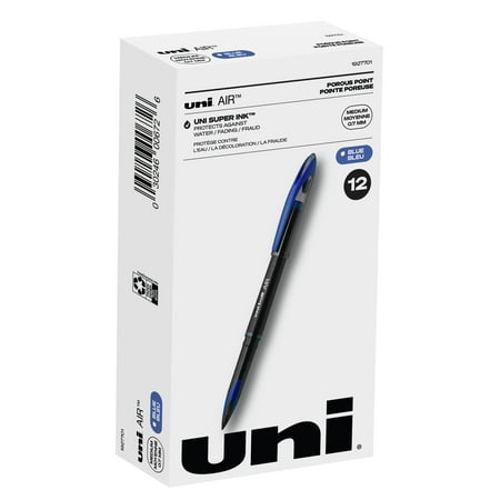 UPC: 0030246006764 | Uniball Air Porous Point Pens  Fine Point (0.7mm)  Blue Ink  12 Count