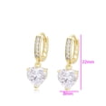 thumbnail image 2 of Hermosos Aretes Arracadas Corazón Swarovski Oro 14K Lam dorado Unitalla, 2 of 7