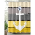 thumbnail image 2 of Fsddascl Nautical Anchor Shower Curtain Set - Small 36" x 72" Washable Bathtub Curtain with 12 Hooks, Yellow Gray Gradient Wooden Grain Waterproof Fabric Stall Shower Curtains for Bathroom/Bathtub, 2 of 6