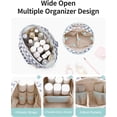 thumbnail image 4 of Makeup Bag Travel Toiletry Bag for Women, Wide Open Large Cosmetic Bags Make up Organizer with Handle, Wet Pocket, for Towel Toiletries, Checkerboard, 4 of 8