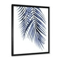 thumbnail image 2 of Designart 'Abstract Blue Palm Leaves Tropical Branches' Traditional Framed Art Print, 2 of 4
