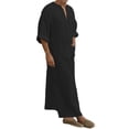 thumbnail image 2 of Mens Arab Muslim Long Robe Clothes Casual Middle East Islamic Thobe Kaftan Robes, 2 of 2