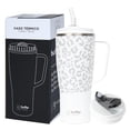 thumbnail image 1 of Vaso Térmico Buffer Flask Leopardo Blanco de Acero Inoxidable con Tapa Anti Derrame de 1000 ml, 1 of 8