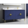 thumbnail image 4 of Tennant Brand 60" Modern Navy Blue Bathroom Vanity with Fairy Quartz Top, 4 of 7