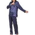 thumbnail image 2 of Coduop Women Long Sleeve 2 Piece Pajama Set Flower/Heart/Dot Print Sleepsuit Nightwear Set, 2 of 6