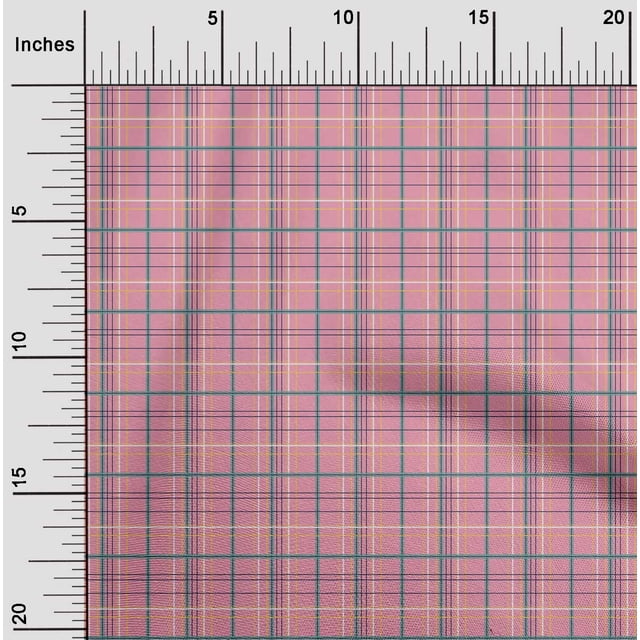 oneOone Cotton Poplin Fabric Madras Check Print Sewing Fabric BTY 42 Inch Wide