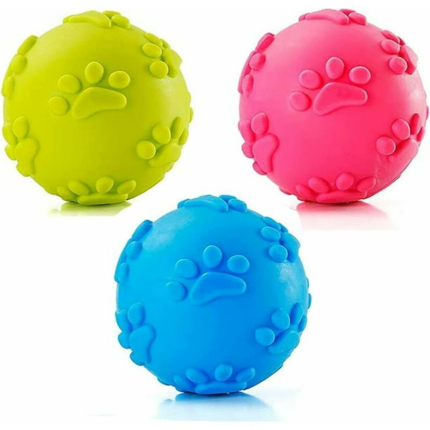 Pelotas de juguete para perros, pelotas de juguete con sonido, pelota de masticar de juguete para perros, pelota de limpieza de dientes molares para cachorros, para perros pequeños y medianos TUNC Sencillez