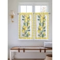 thumbnail image 2 of Yellow Lemon Bathroom Window Curtain, Summer Botanical Plaid Elegant Pastoral Light Filtering Coffee Kitchen Curtains, Bedroom Living Room Curtains 2 Panel 84"x54", 2 of 6