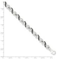 thumbnail image 3 of White Sterling Silver bracelet Diamonds Diamond Black 7.5 in 6 mm, 3 of 4