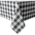 thumbnail image 1 of Qianli Checkered Rectangular Tablecloth - Stain Resistant, Waterproof, Wrinkle Resistant, Washable Dining Table Cloth, 54 x 80 Inches, Black and White Checkered Pattern (1 Piece), 1 of 5