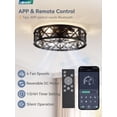 thumbnail image 2 of Ventilador de techo LEDIARY de 20 pulgadas, con montaje empotrado y con APP Remote, 2 of 8