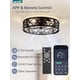 thumbnail image 2 of Ventilador de techo LEDIARY de 20 pulgadas, con montaje empotrado y con APP Remote, 2 of 8