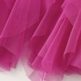 thumbnail image 6 of JGGSPWM Womens Elegant Tulle Tiered Midi Skirt Elastic Waist Versatile Solid Color Mesh Multilayer Short Skirts Hot Pink Free Size, 6 of 7