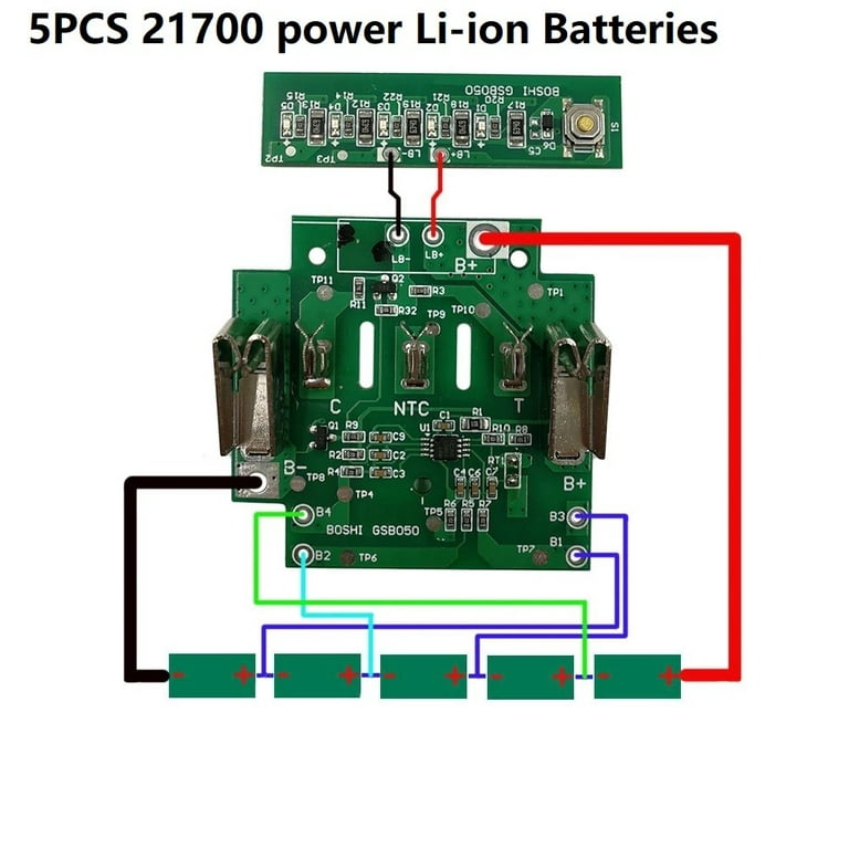 LST560 LBX1560 LBX2560 Li-ion Battery Plastic Case PCB Circuit