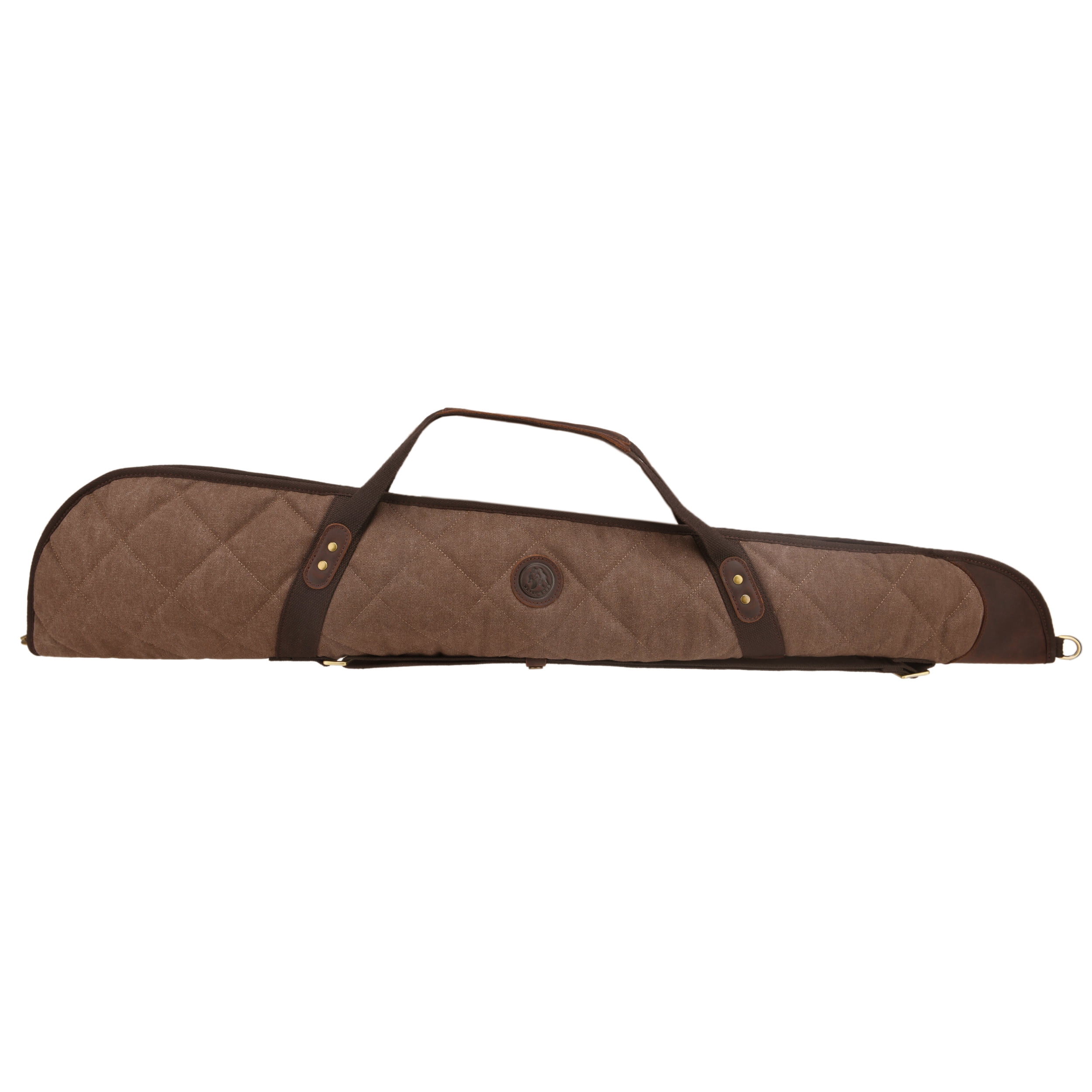 WAYNE'S DOG 41" / 55" Soft Gun Case for Rifle & Shotgun, Canvas Leather Embroidered Gun Storage Bag for Bolt-Action Rifles, Break-Action Shotguns Fit Guns Without Scope