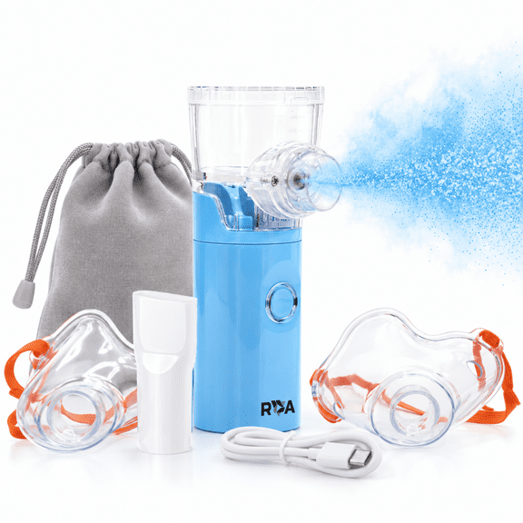Portable Ultrasonic Breathing System, Humidify any liquid, with Rechargeable Battery & Whisper quiet for Home and Travel