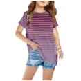 thumbnail image 2 of Agkizg Toddler Baby Girls Summer Tops,Short Sleeve T-shirt for Kids,Shirts for Kids Short Sleeve Graphic T-Shirt Round Neck Crop Top for 3-14 Years Girls and Boy T-Shirt Tee, 2 of 4