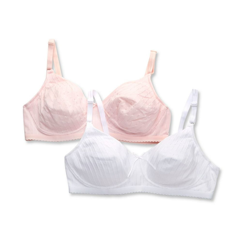 Fruit of the Loom Lightly Padded Wirefree Bra, 2 Pack