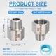 thumbnail image 2 of Uxcell 2Pcs Adaptador de rosca de tubo forjado de acero inoxidable 304, hembra de 3/4" NPT a macho de 1/2" NPT, 2 of 6