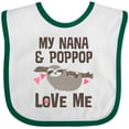 thumbnail image 3 of Inktastic Nana and Poppop Love Me Girls Baby Bib, 3 of 4