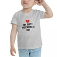 thumbnail image 3 of My First Valentine's Day Cute Toddler Tshirts for Boys Girls (Gray, 3T), 3 of 5