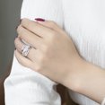 thumbnail image 2 of Women Ring Contrast Color Sparking Twisted Rhinestone Inlaid Wedding Ring Female Jewelry, 2 of 8